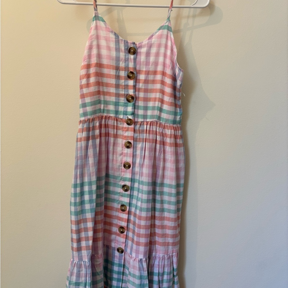 Japna Pink, Blue, Orange plaid Sundress
